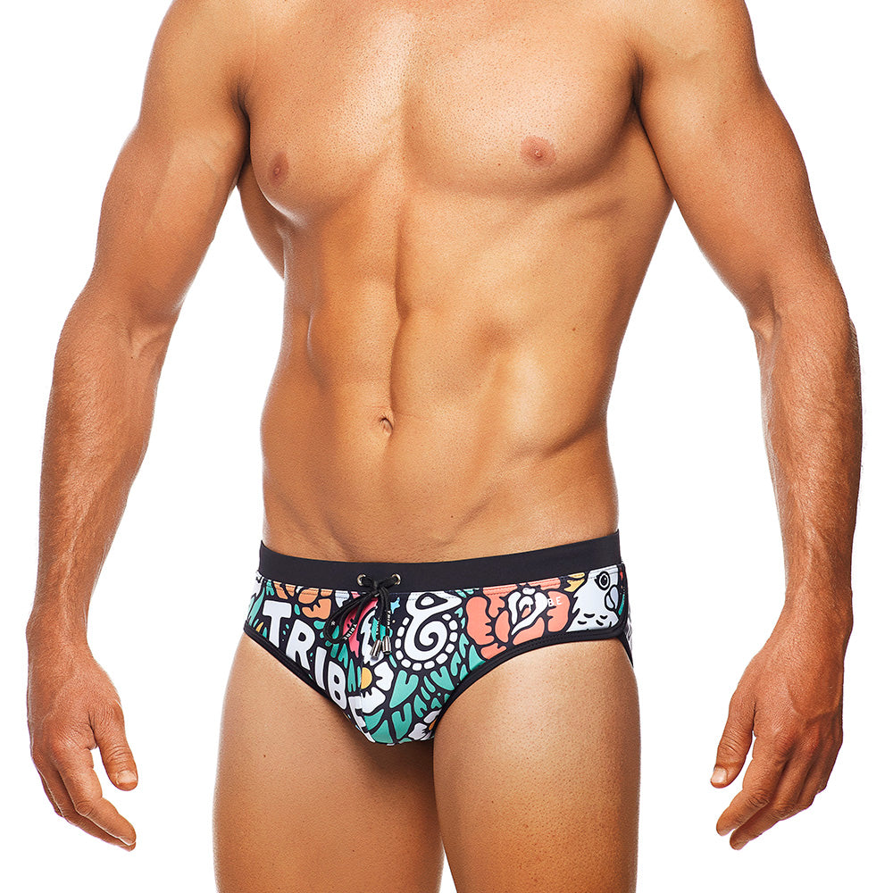 Oz Tribe - Black Binds - Lo Rise Swim Brief