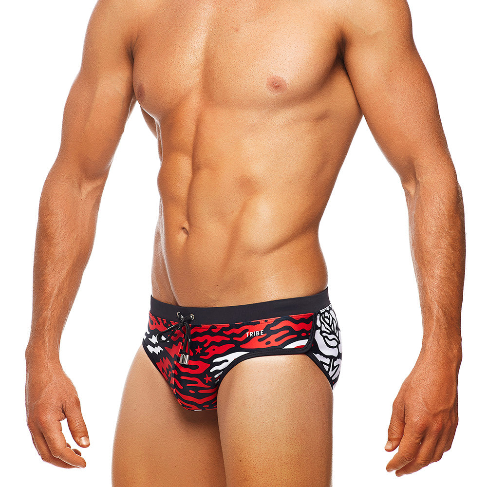 Rebel | Black Binds - Lo Rise Swim Brief