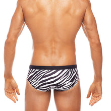Load image into Gallery viewer, Africa - Zebra  - Lo Rise Swim Brief