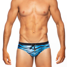 Load image into Gallery viewer, Tiger - Blue  - Lo Rise Swim Brief