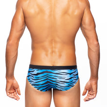 Load image into Gallery viewer, Tiger - Blue  - Lo Rise Swim Brief