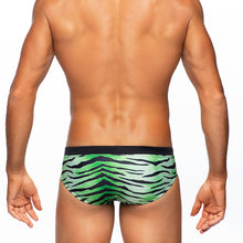 Load image into Gallery viewer, Tiger - Green  - Lo Rise Swim Brief