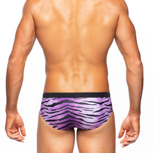 Load image into Gallery viewer, Tiger - Purple  - Lo Rise Swim Brief