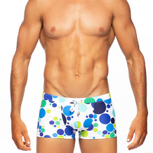 Load image into Gallery viewer, Bubbles - Blue / Lime - Swim Trunk