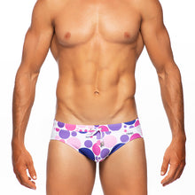Load image into Gallery viewer, Bubbles - Purples - Lo Rise Swim Brief