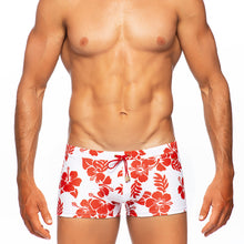 Load image into Gallery viewer, Hula - White / Red - Swim Trunk