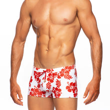 Load image into Gallery viewer, Hula - White / Red - Swim Trunk