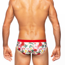 Load image into Gallery viewer, Lei - Print / Red - Lo Rise Swim Brief