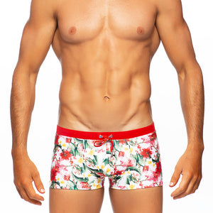 Lei - Print / Red - Swim Trunk