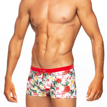 Load image into Gallery viewer, Lei - Print / Red - Swim Trunk