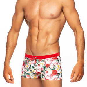 Lei - Print / Red - Swim Trunk