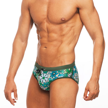 Botanical Vines - Lo Rise Swim Brief