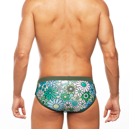 Botanical Vines - Lo Rise Swim Brief