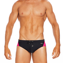 Load image into Gallery viewer, Barbados - Black / Pink - LoRise Brief - Tribe Australia