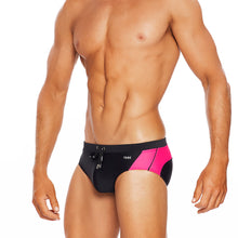 Load image into Gallery viewer, Barbados - Black / Pink - LoRise Brief - Tribe Australia
