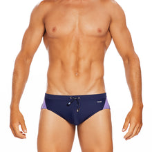 Load image into Gallery viewer, Barbados - Navy / Purple - LoRise Brief - Tribe Australia