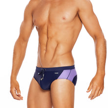 Load image into Gallery viewer, Barbados - Navy / Purple - LoRise Brief - Tribe Australia