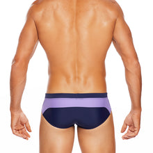 Load image into Gallery viewer, Barbados - Navy / Purple - LoRise Brief - Tribe Australia