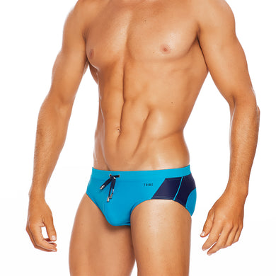 Barbados - Peacock / Navy - LoRise Brief - Tribe Australia