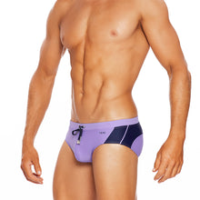 Load image into Gallery viewer, Barbados - Purple / Navy - LoRise Brief - Tribe Australia