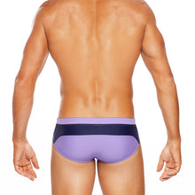 Load image into Gallery viewer, Barbados - Purple / Navy - LoRise Brief - Tribe Australia