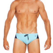 Load image into Gallery viewer, Barbados - Sky / Navy - LoRise Brief - Tribe Australia