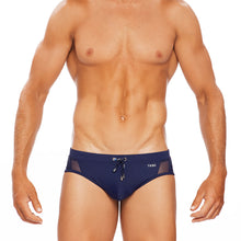 Load image into Gallery viewer, Positano - Navy - Lo Rise Swim Brief