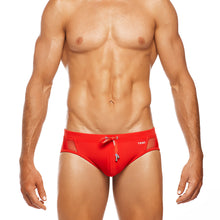 Load image into Gallery viewer, Positano - Fire Red- Lo Rise Swim Brief