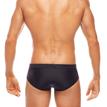 Load image into Gallery viewer, Africa Fling - Black / Cheetah Mesh  - Lo Rise Swim Brief