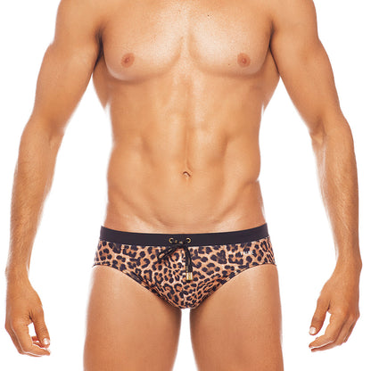 Africa - Leopard  - Lo Rise Swim Brief