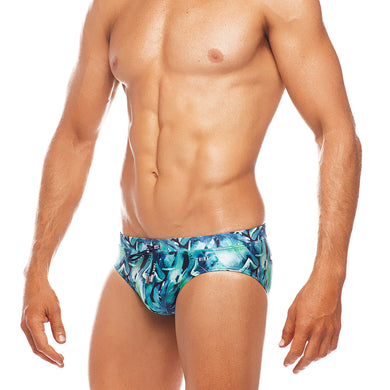Amazon - Green  - Lo Rise Swim Brief