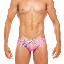 Load image into Gallery viewer, Macau - Pink Cherry Blossom  - Lo Rise Swim Brief