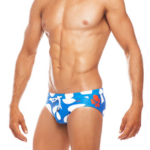 Load image into Gallery viewer, Pacific - Blue / White / Red - Lo Rise Swim Brief