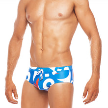 Load image into Gallery viewer, Pacific - Blue / White / Red - Swim Brief
