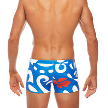 Load image into Gallery viewer, Pacific - Blue / White / Red - Swim Trunk