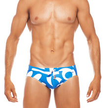 Load image into Gallery viewer, Pacific - Blue / White  - Lo Rise Swim Brief