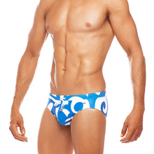 Load image into Gallery viewer, Pacific - Blue / White  - Lo Rise Swim Brief