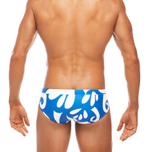 Load image into Gallery viewer, Pacific - Blue / White  - Lo Rise Swim Brief