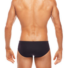 Load image into Gallery viewer, Ribbed - Black  - Lo Rise Swim Brief