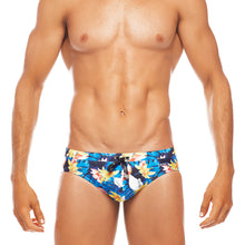 Load image into Gallery viewer, Tropicana - Blue / Yellow  - Lo Rise Swim Brief