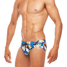 Load image into Gallery viewer, Tropicana - Blue / Yellow  - Lo Rise Swim Brief