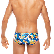 Load image into Gallery viewer, Tropicana - Blue / Yellow  - Lo Rise Swim Brief