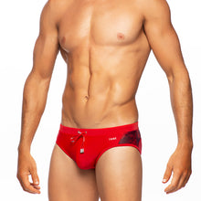 Load image into Gallery viewer, Bora Bora - Red - Lo Rise Swim Brief